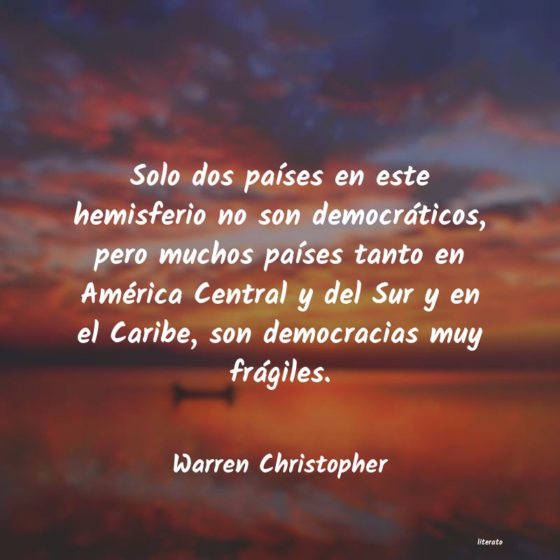 frases de Warren Christopher