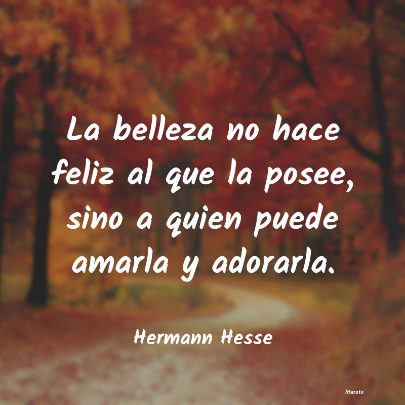 la belleza no hace feliz hesse