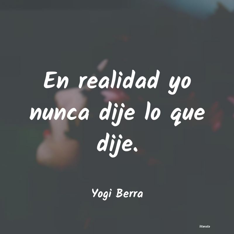 Frases de Yogi Berra