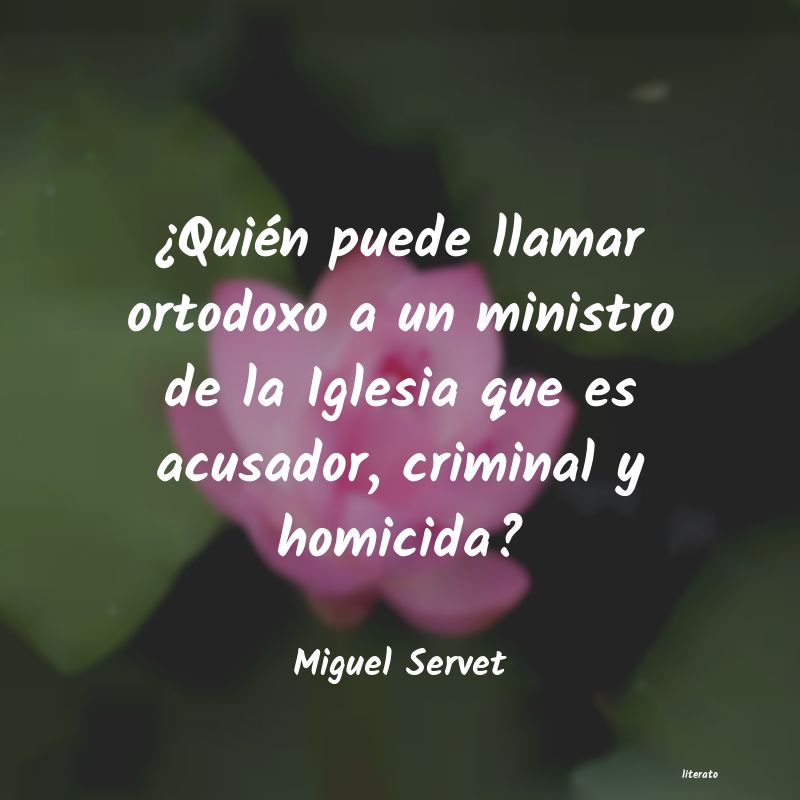 Frases de Miguel Servet
