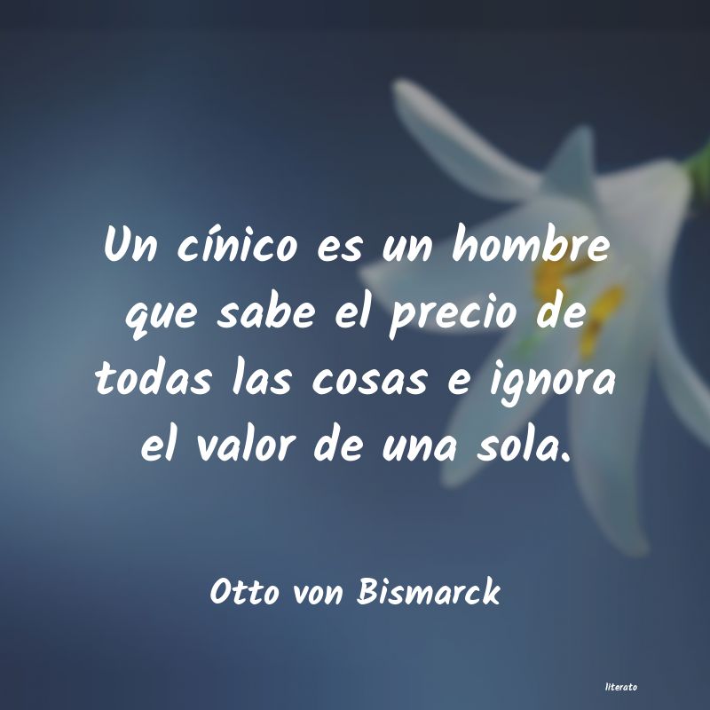 Frases de Otto von Bismarck