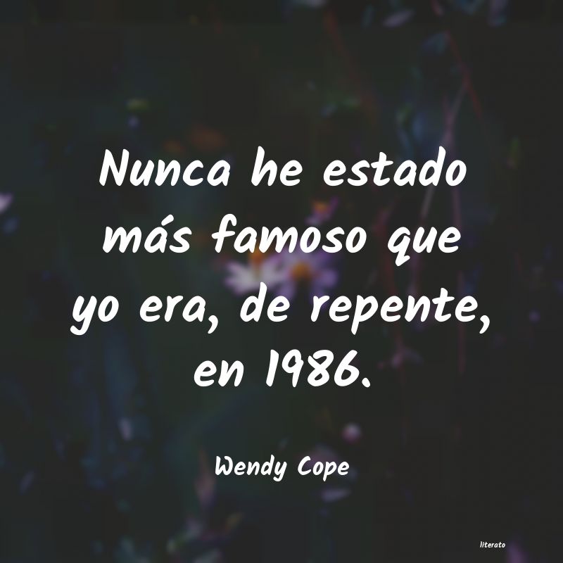 frases de Wendy Cope