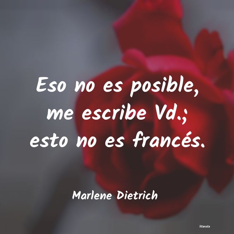 Frases de Marlene Dietrich