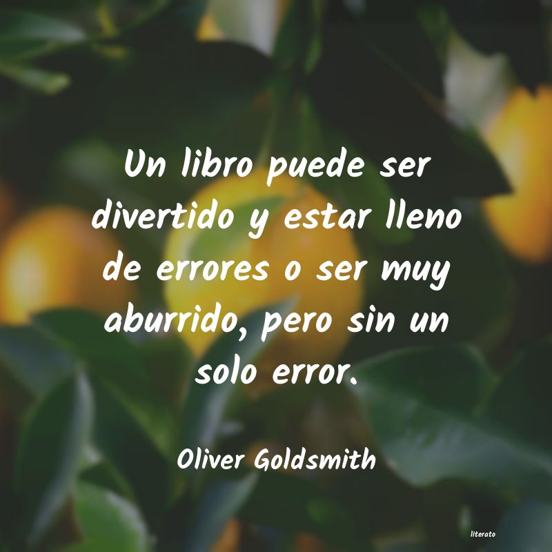 Frases de Oliver Goldsmith