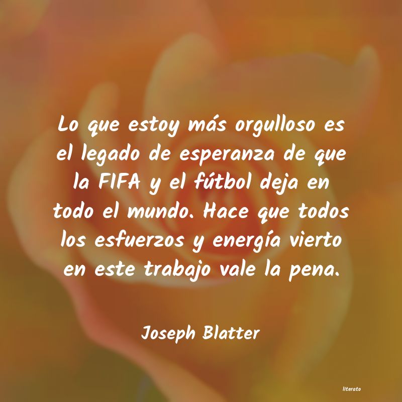 Frases de Joseph Blatter