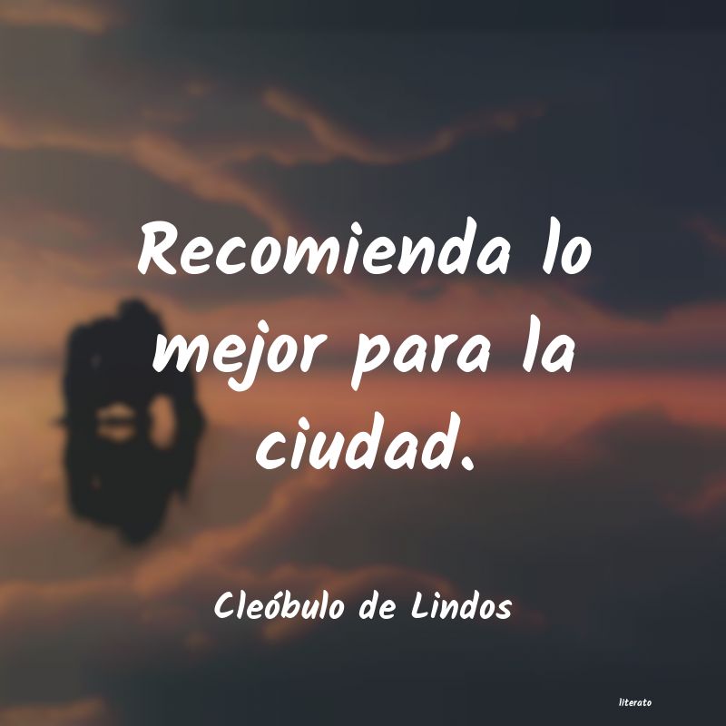 frases de Cleóbulo de Lindos