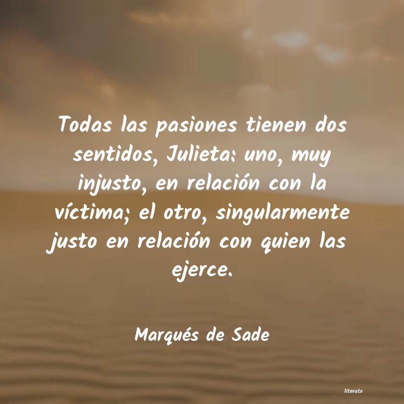 Frases de Marqués de Sade