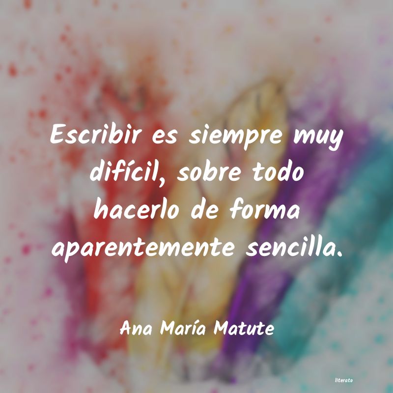 frases de Ana MarÃa Matute
