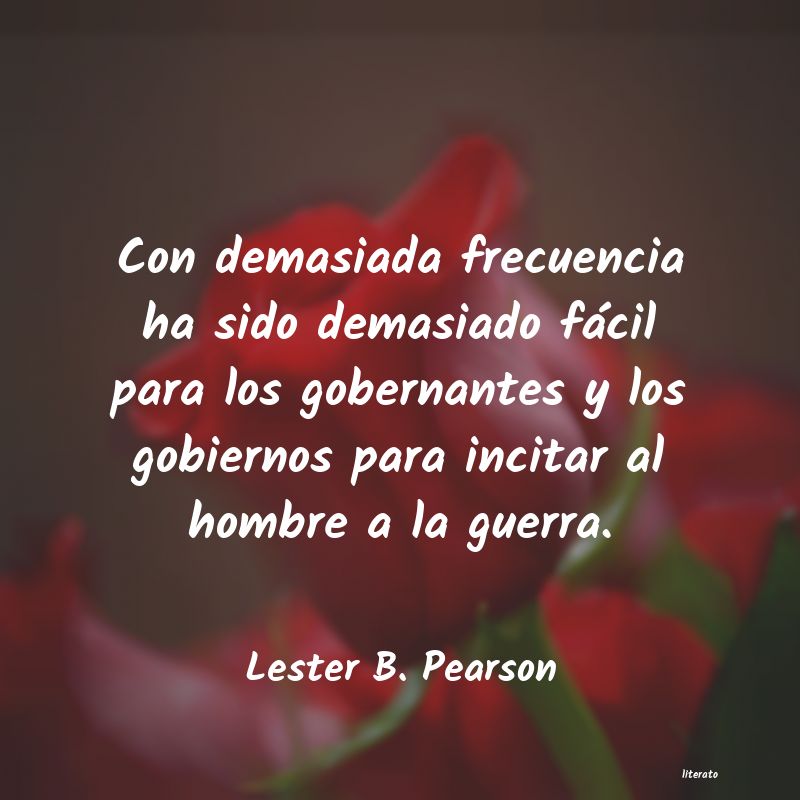 frases de Lester B. Pearson