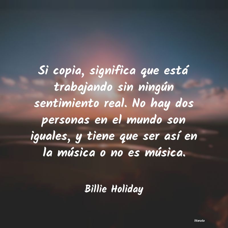 frases de Billie Holiday