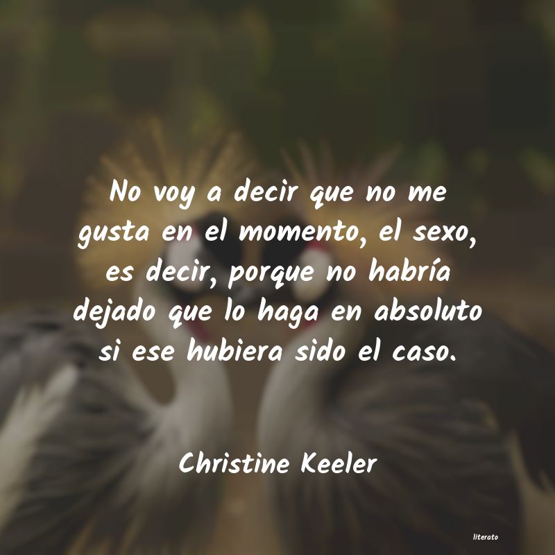 frases de Christine Keeler