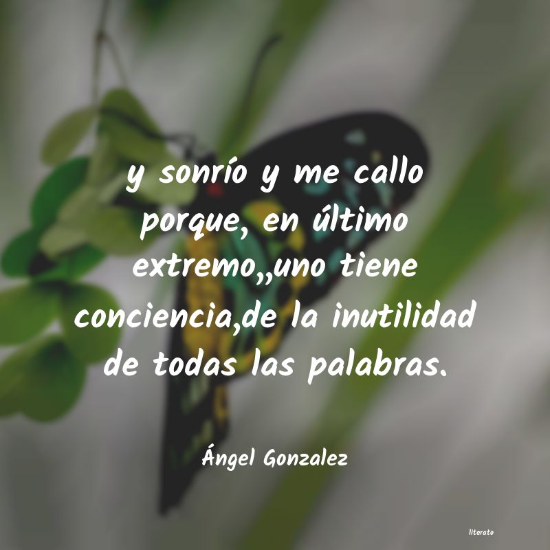 frases de Ãngel Gonzalez