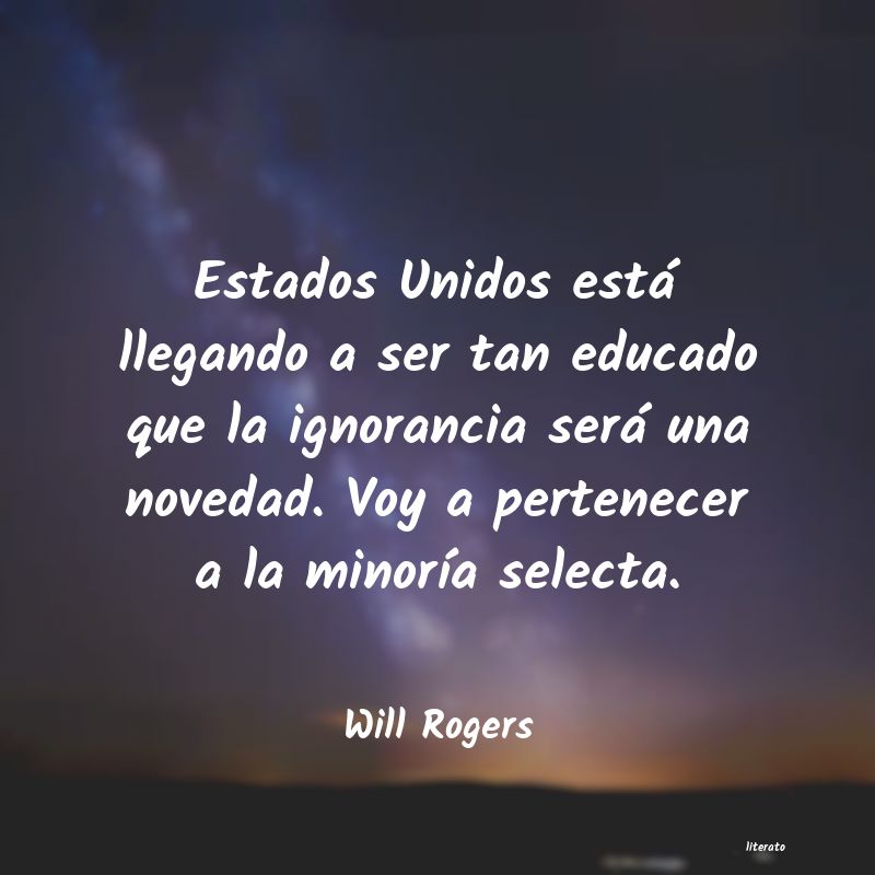 Frases de Will Rogers