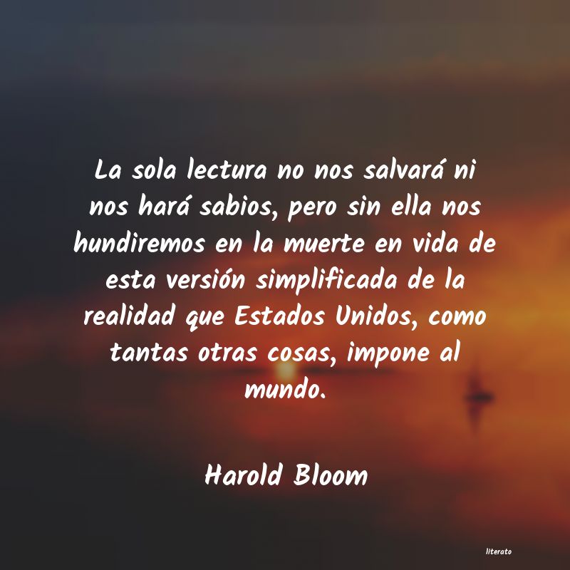Frases de Harold Bloom