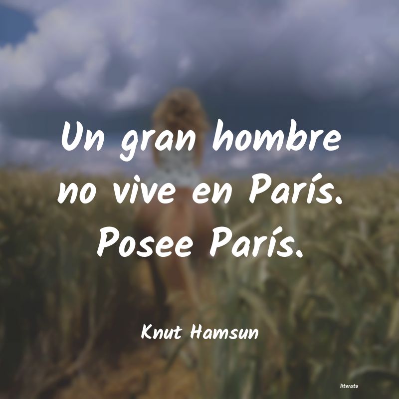 Frases de Knut Hamsun