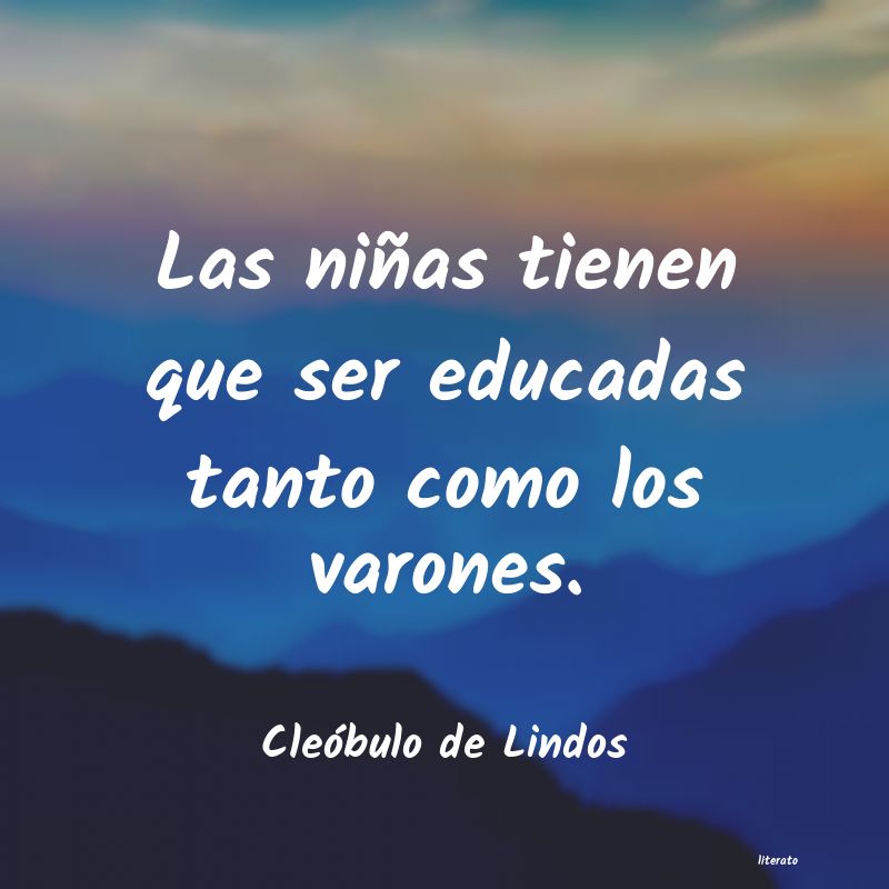frases de Cleóbulo de Lindos