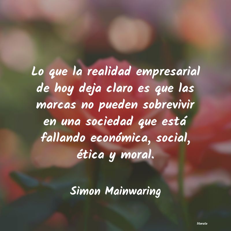 Frases de Simon Mainwaring