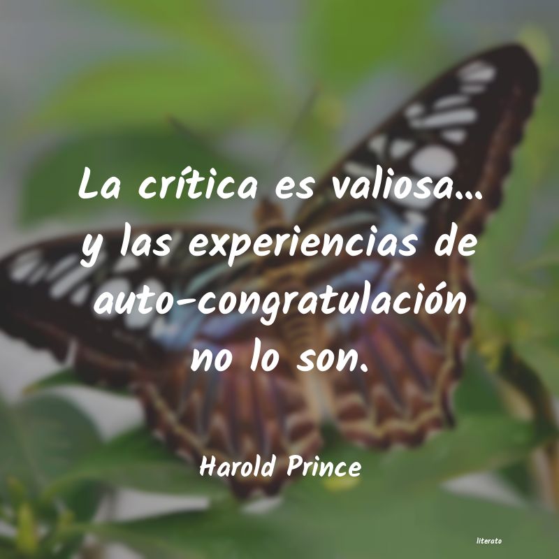 Frases de Harold Prince