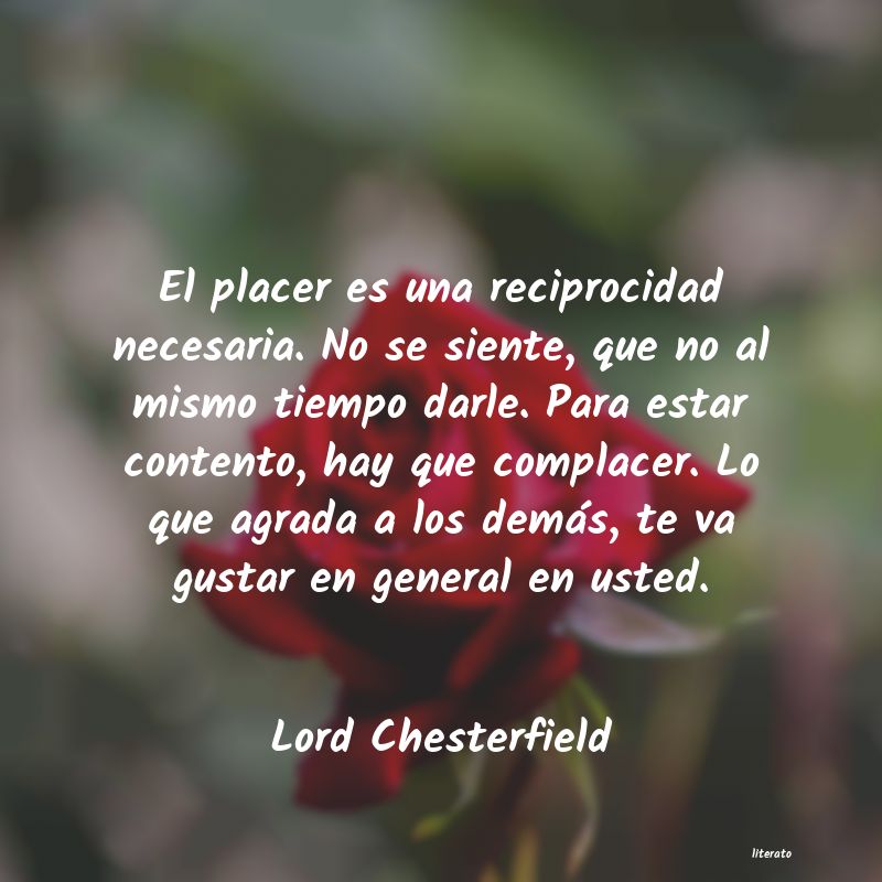 Frases de Lord Chesterfield