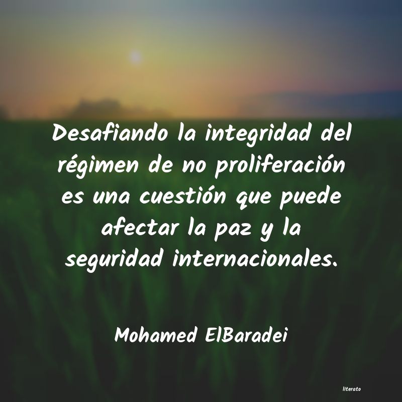 Frases de Mohamed ElBaradei