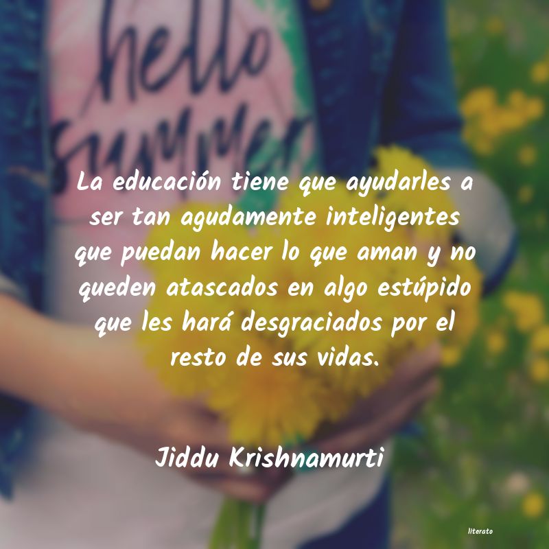 frases de Jiddu Krishnamurti
