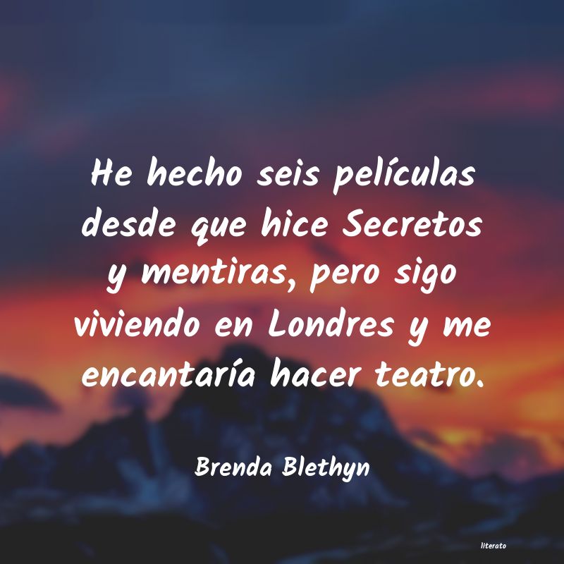 Frases de Brenda Blethyn