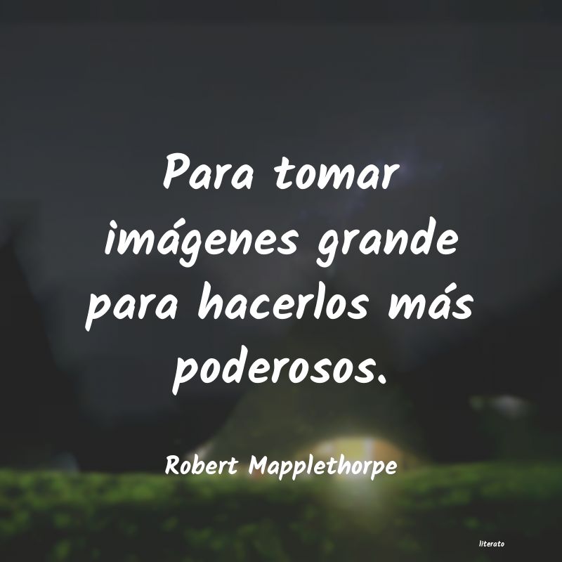 frases de Robert Mapplethorpe