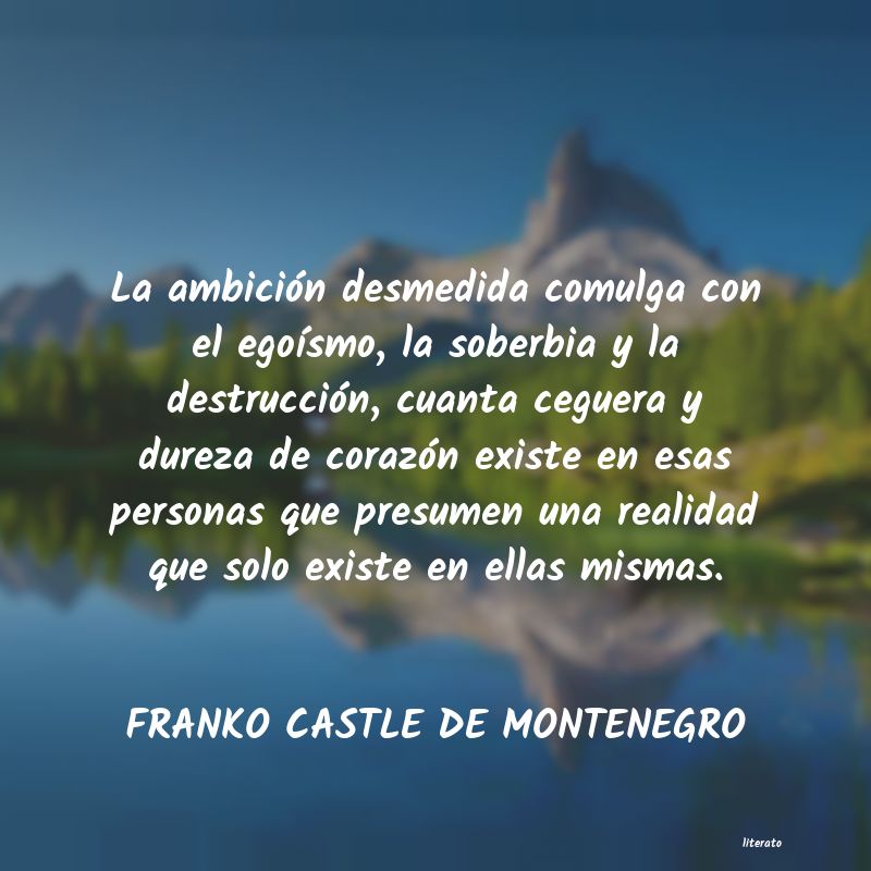 frases de FRANKO CASTLE DE MONTENEGRO