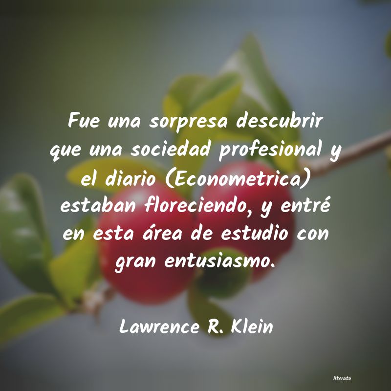 Frases de Lawrence R. Klein