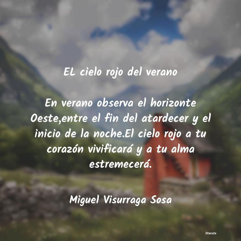 poemas al verano es en 3 estrofas