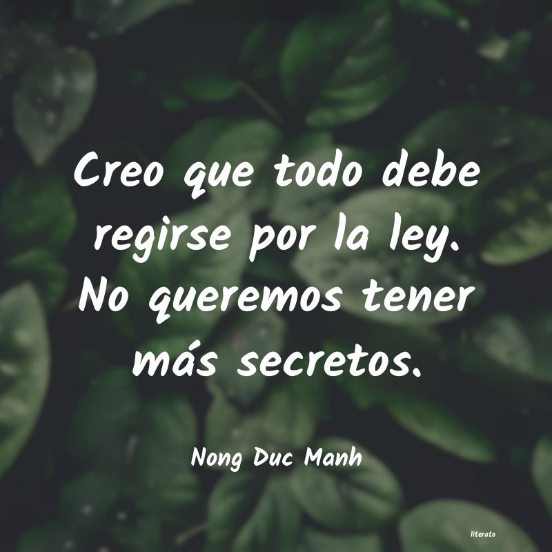 Frases de Nong Duc Manh