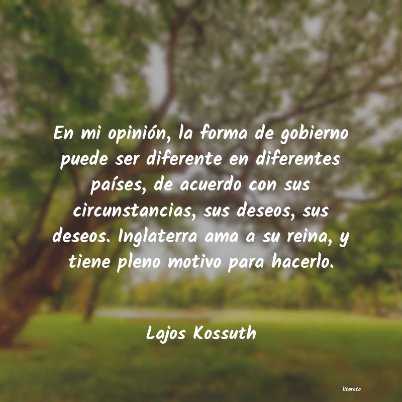 Frases de Lajos Kossuth