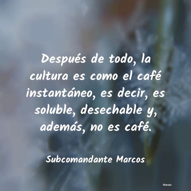 frases de Subcomandante Marcos