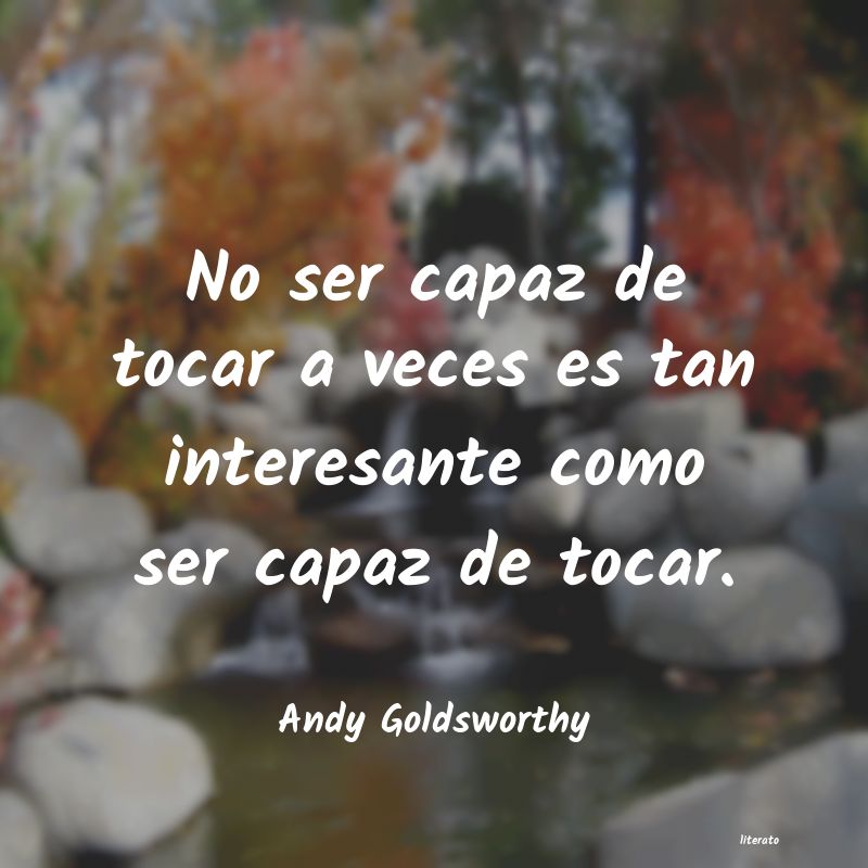 frases de Andy Goldsworthy