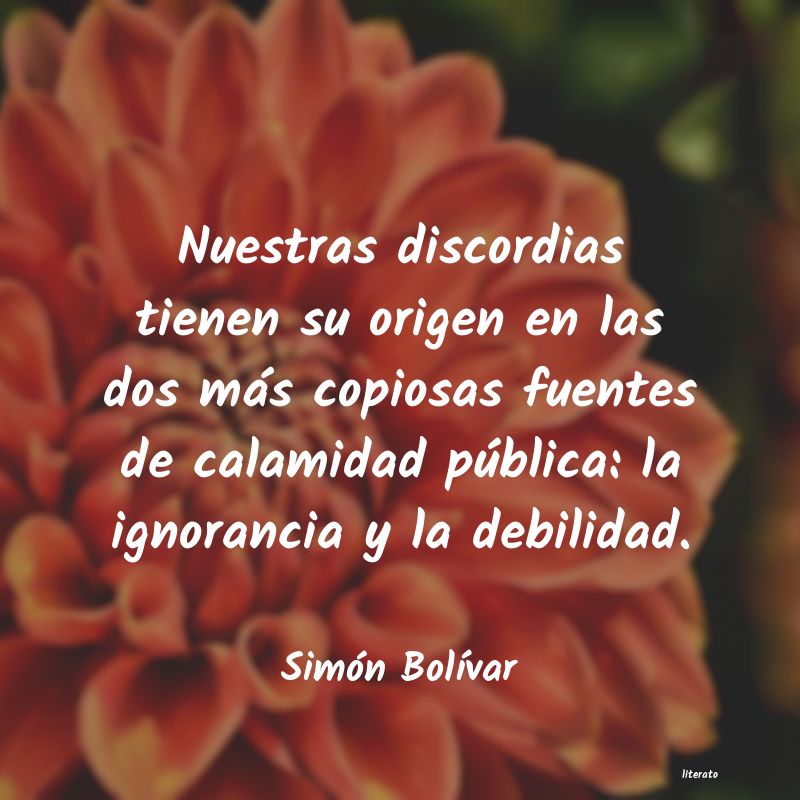 pensamientos de simon bolivar cortos
