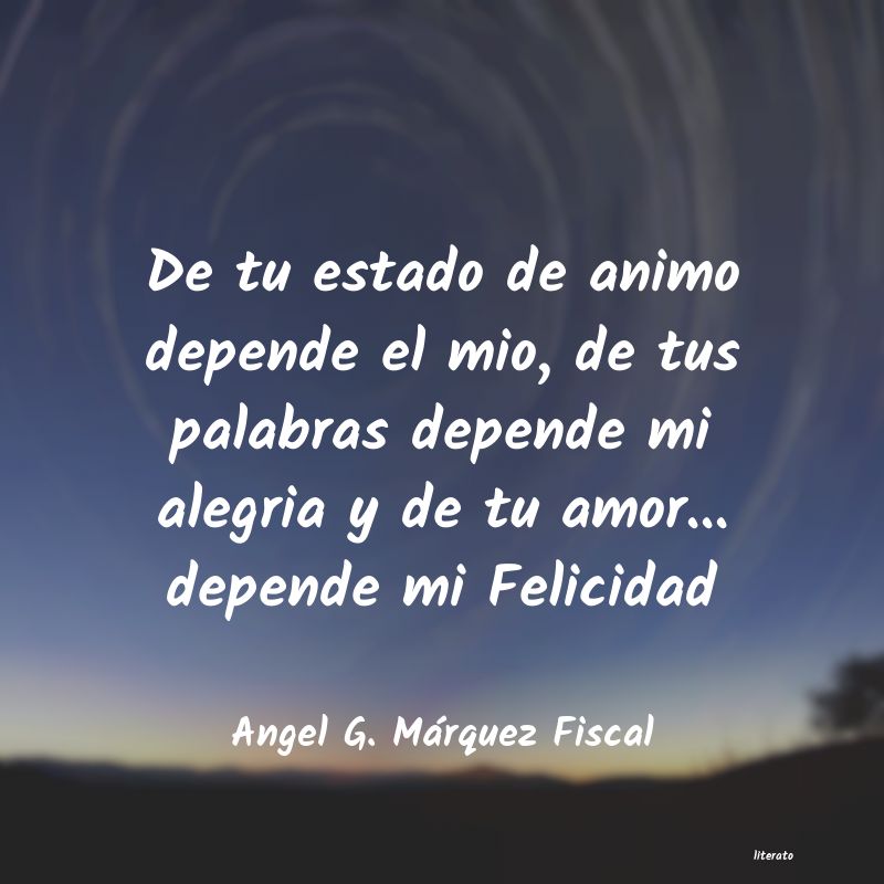 Angel G. Márquez Fiscal: De tu estado de animo depende