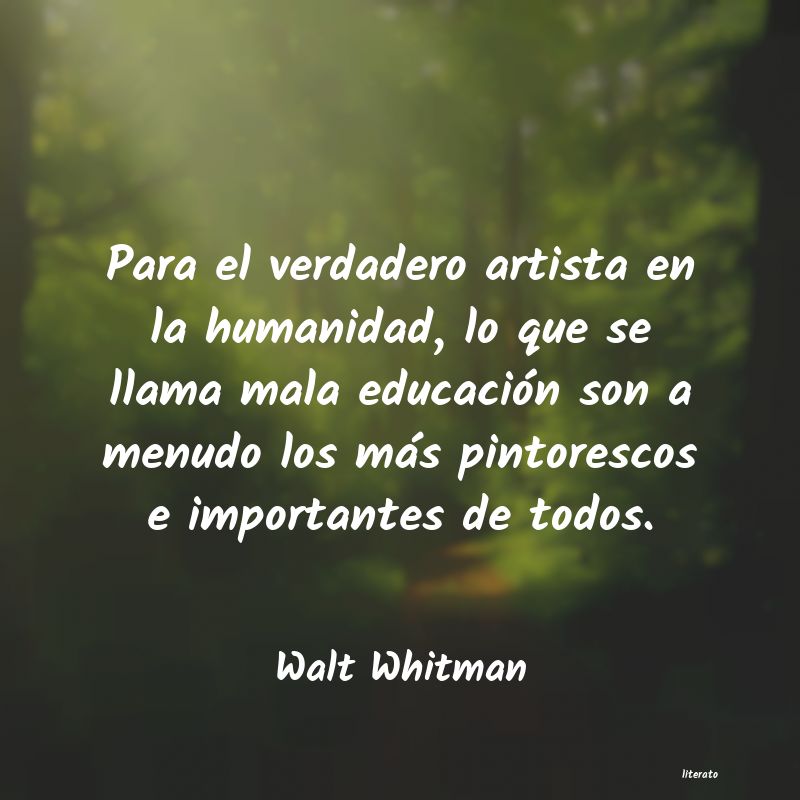 Frases de Walt Whitman