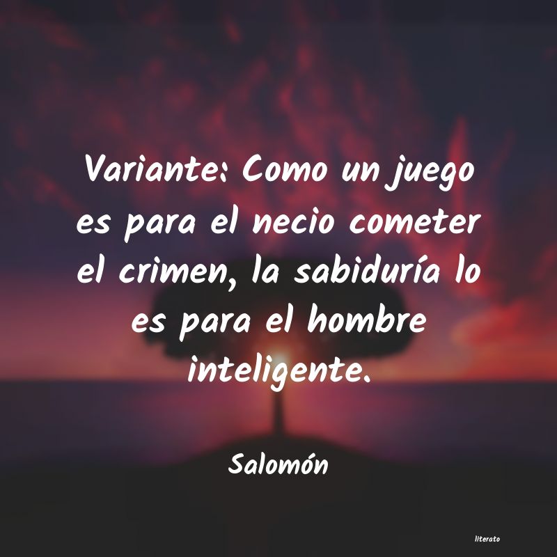 Frases de Salomón