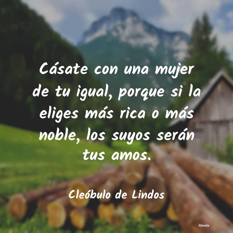 frases de Cleóbulo de Lindos