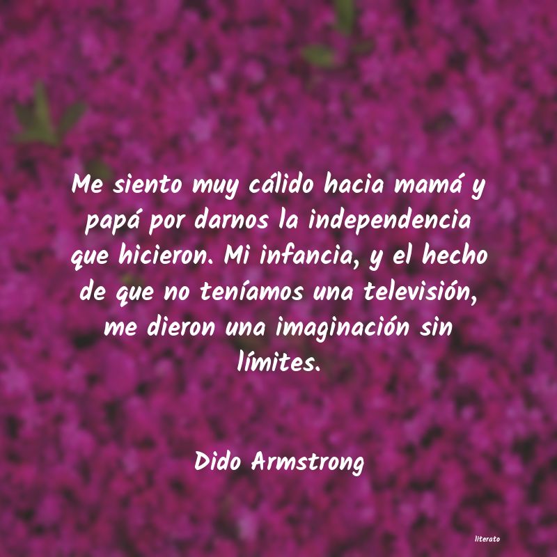 frases de Dido Armstrong