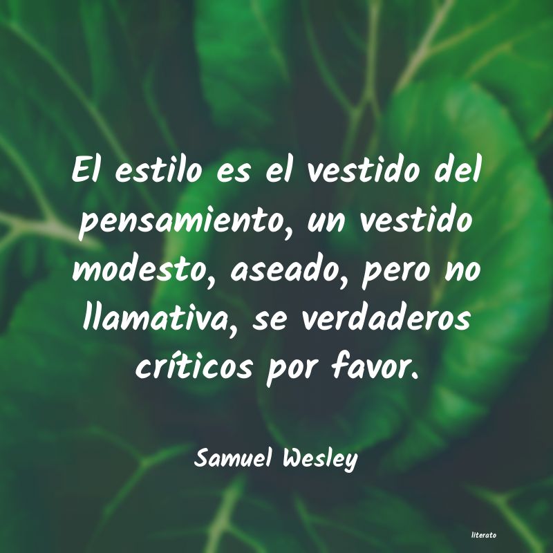 frases de Samuel Wesley