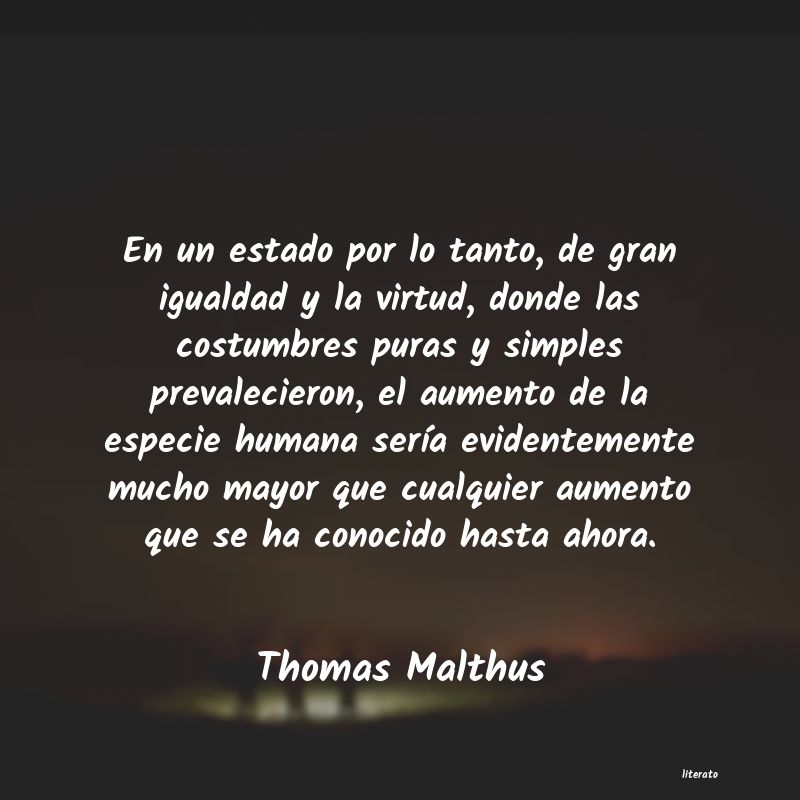frases de Thomas Malthus