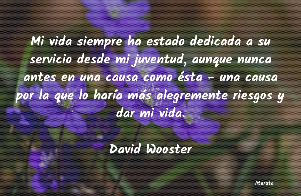 Frases de David Wooster