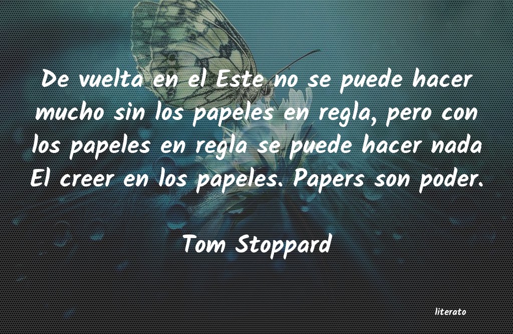 Frases de Tom Stoppard