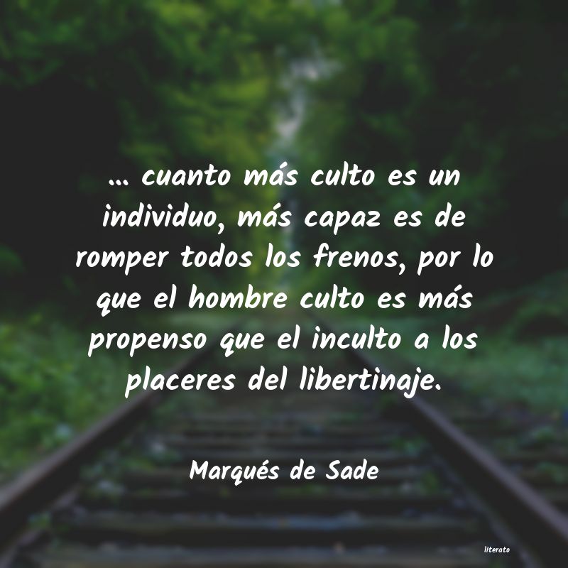 frases de Marqués de Sade
