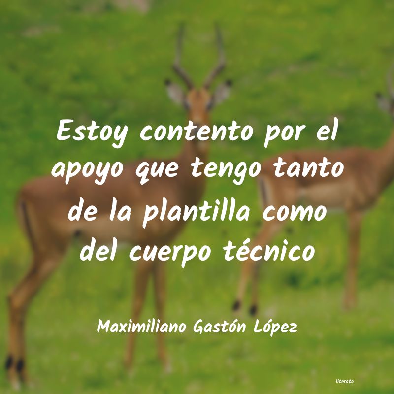 frases de Maximiliano Gastón López