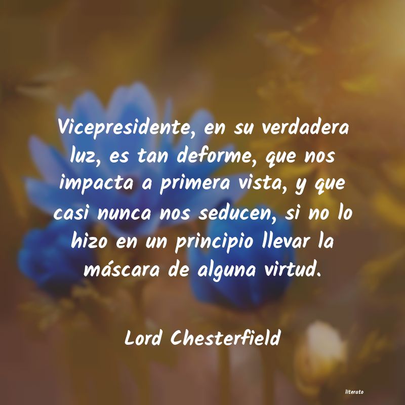 frases de Lord Chesterfield