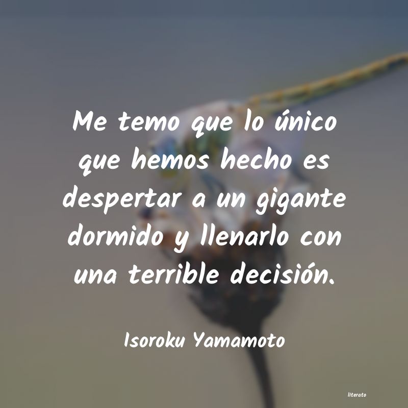 frases de Isoroku Yamamoto