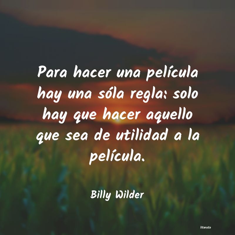 frases de Billy Wilder