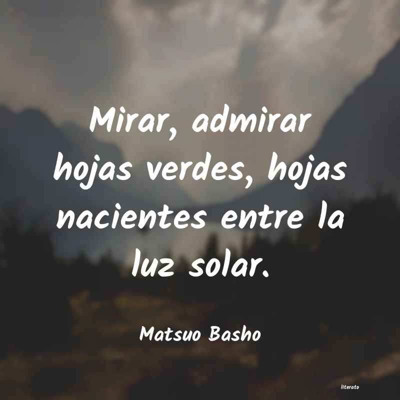 Frases de Matsuo Basho